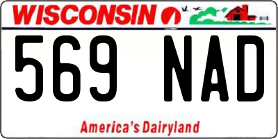 WI license plate 569NAD