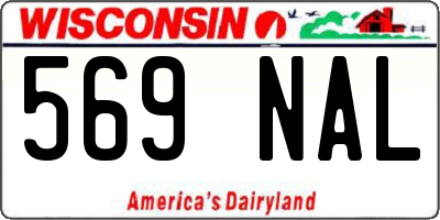 WI license plate 569NAL