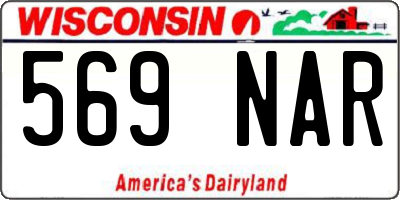 WI license plate 569NAR