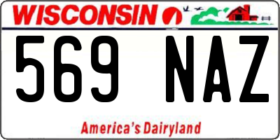 WI license plate 569NAZ