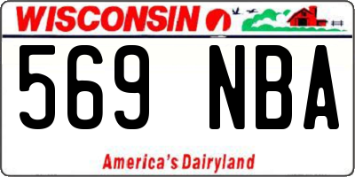 WI license plate 569NBA