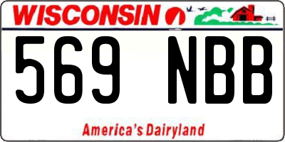 WI license plate 569NBB