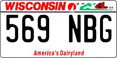 WI license plate 569NBG
