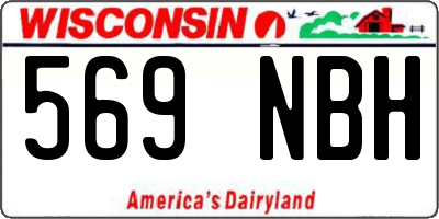 WI license plate 569NBH