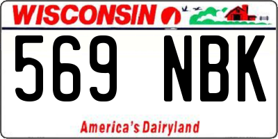 WI license plate 569NBK