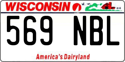 WI license plate 569NBL