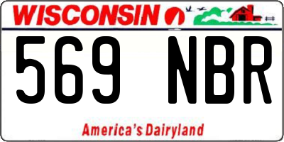 WI license plate 569NBR