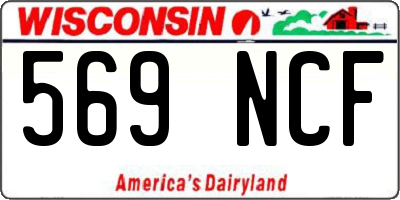 WI license plate 569NCF
