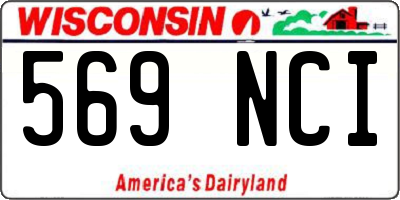 WI license plate 569NCI