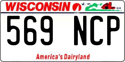 WI license plate 569NCP
