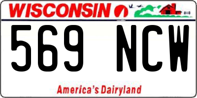 WI license plate 569NCW