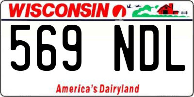 WI license plate 569NDL