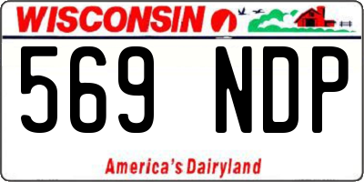 WI license plate 569NDP