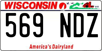 WI license plate 569NDZ
