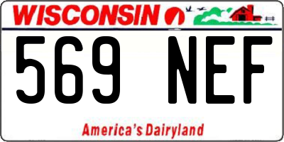 WI license plate 569NEF