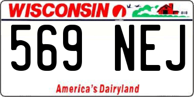 WI license plate 569NEJ