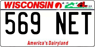 WI license plate 569NET