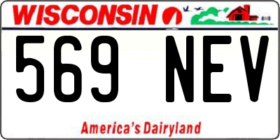 WI license plate 569NEV