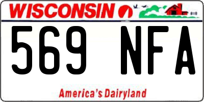 WI license plate 569NFA