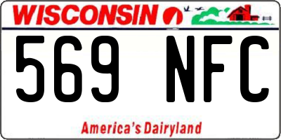WI license plate 569NFC