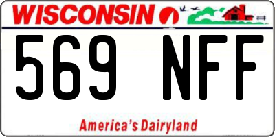 WI license plate 569NFF