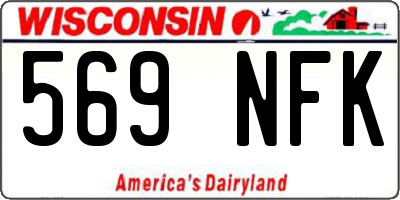 WI license plate 569NFK