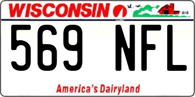 WI license plate 569NFL
