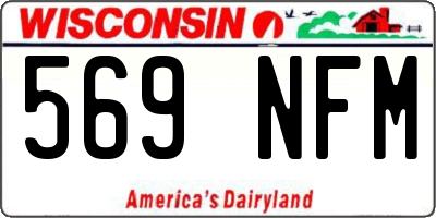 WI license plate 569NFM