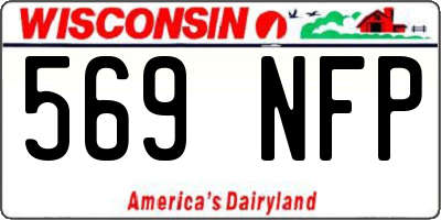 WI license plate 569NFP