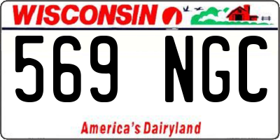WI license plate 569NGC