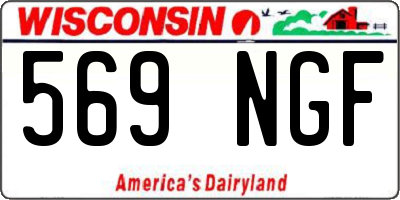 WI license plate 569NGF
