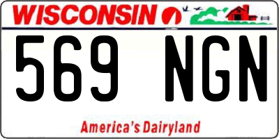 WI license plate 569NGN