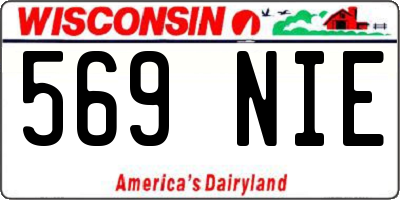 WI license plate 569NIE