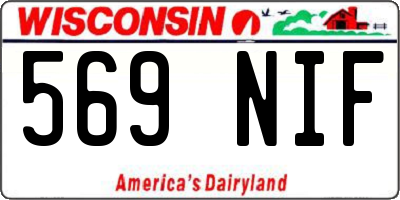 WI license plate 569NIF