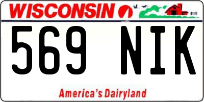 WI license plate 569NIK