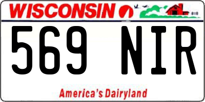 WI license plate 569NIR
