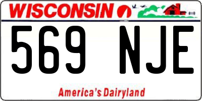 WI license plate 569NJE