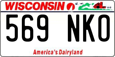 WI license plate 569NKO