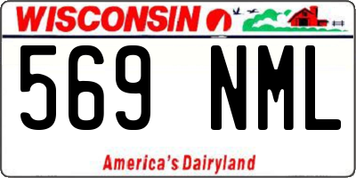 WI license plate 569NML