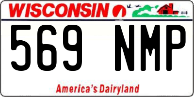 WI license plate 569NMP
