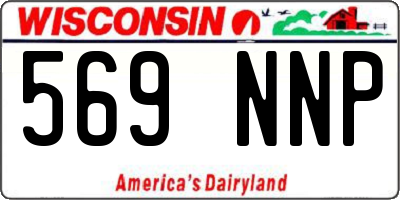 WI license plate 569NNP