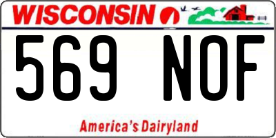 WI license plate 569NOF