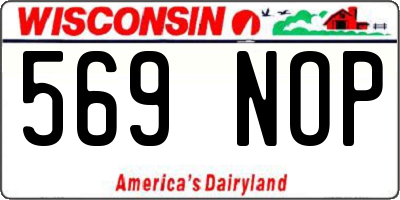 WI license plate 569NOP