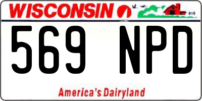WI license plate 569NPD