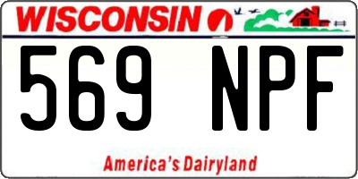 WI license plate 569NPF
