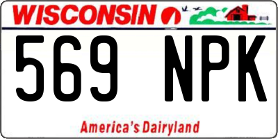 WI license plate 569NPK