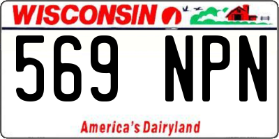 WI license plate 569NPN
