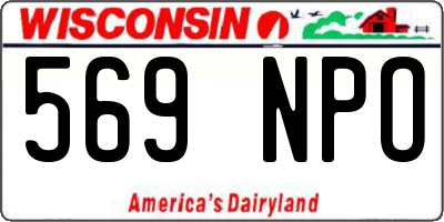 WI license plate 569NPO