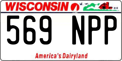 WI license plate 569NPP