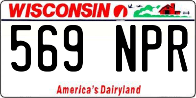 WI license plate 569NPR